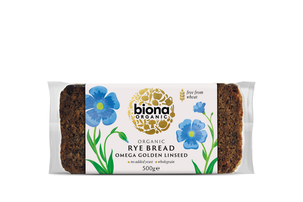 Biona Organic Rye Bread - Omega Golden Linseed